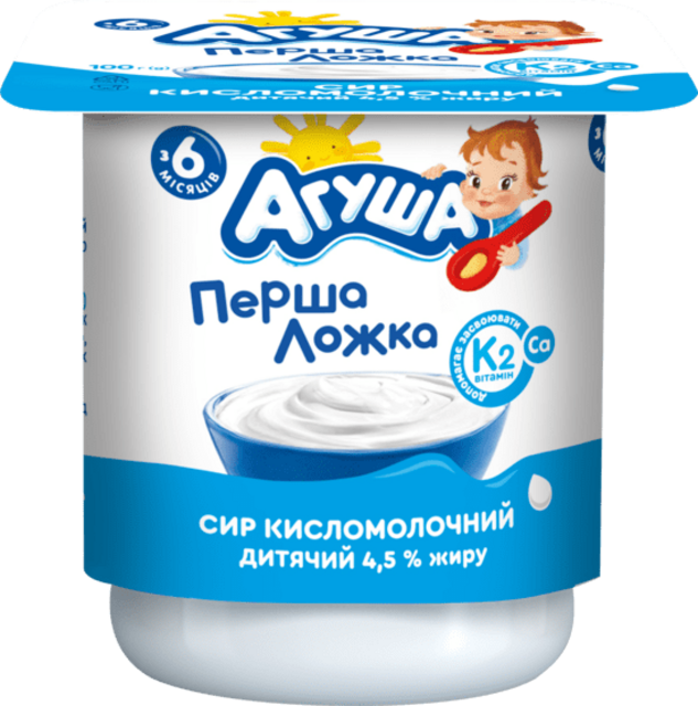 Сир кисломолочний АГУША без наповнювача 4,5% 100г